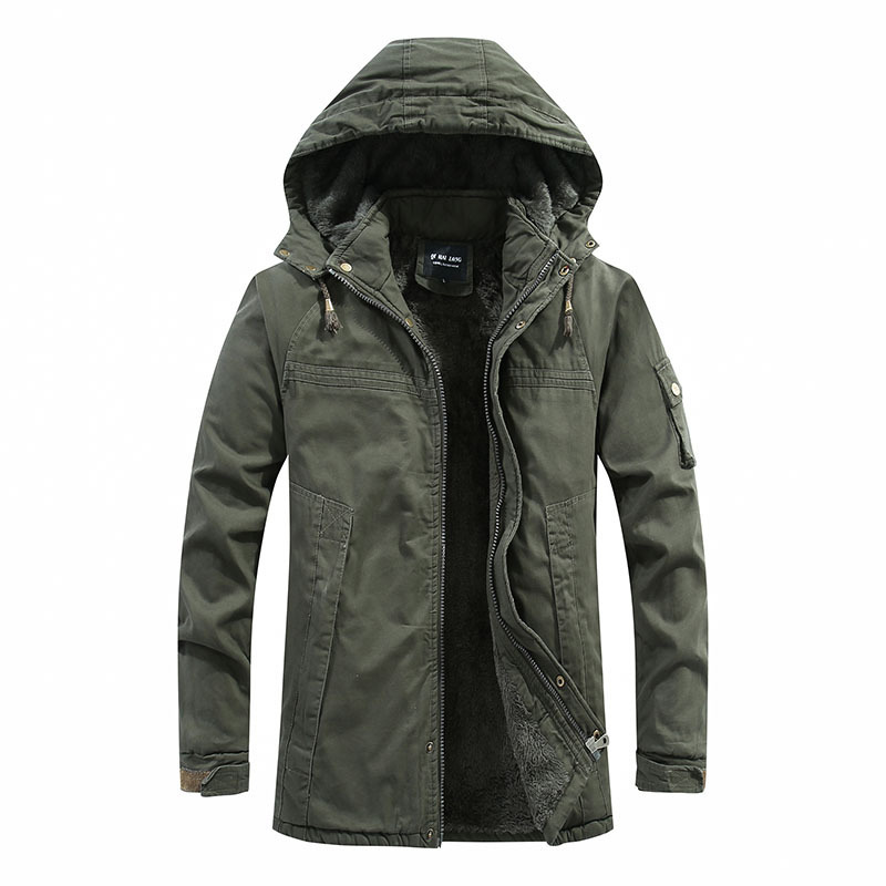Leandro | Men’s Fleece-Lined Hooded Winter Jacket with Utility Pockets