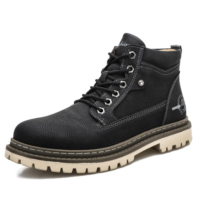 Somerton | Men’s Lace-Up Ankle Boots with Rugged Outsole & Padded Collar