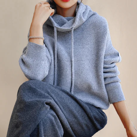 Georgina | Women’s Relaxed Fit Turtleneck Sweater with Drawstring
