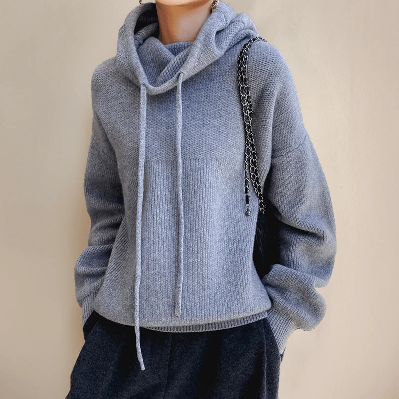Georgina | Women’s Relaxed Fit Turtleneck Sweater with Drawstring