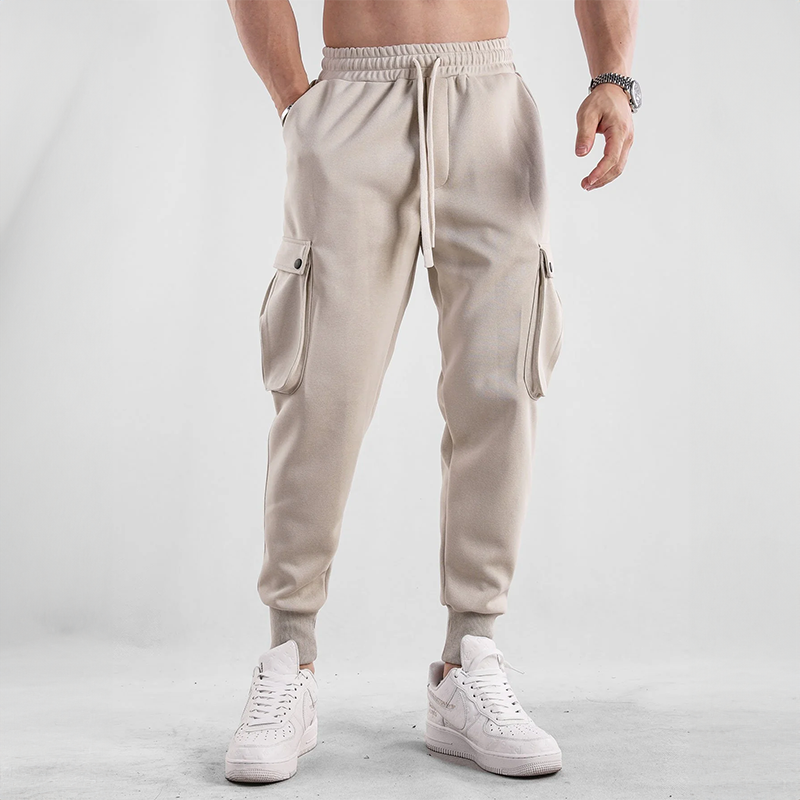 Elvin | Men's Cargo Jogging Pants with Drawstring Waist & Pockets – Comfort & Flexibility