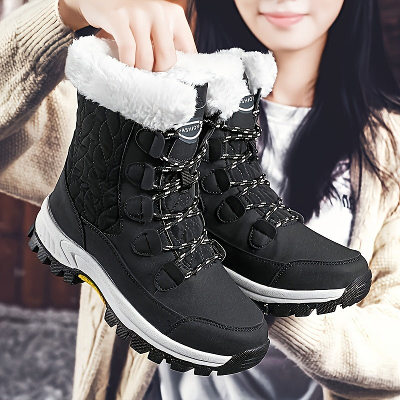 Paula | Women’s Winter Lace-Up Boots with Round Toe & Warm Lining
