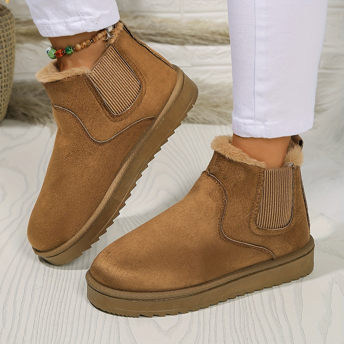 Patricia | Women’s Winter Slip-On Boots with Elastic Side Panels & Warm Lining