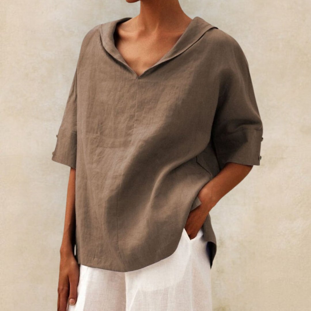 Amelia | Women's Loose Fit Linen Shirt for Summer