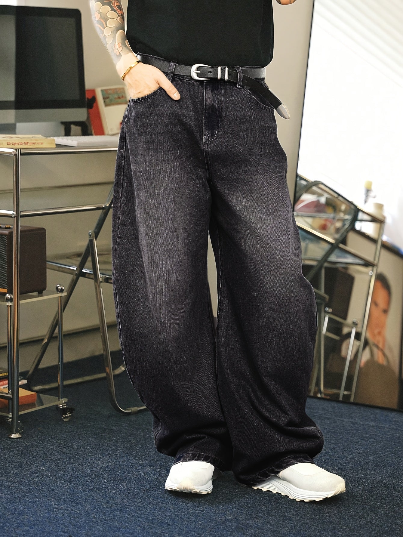 Benjamin | Men’s Baggy Jeans Wide Fit with Straight Leg Denim