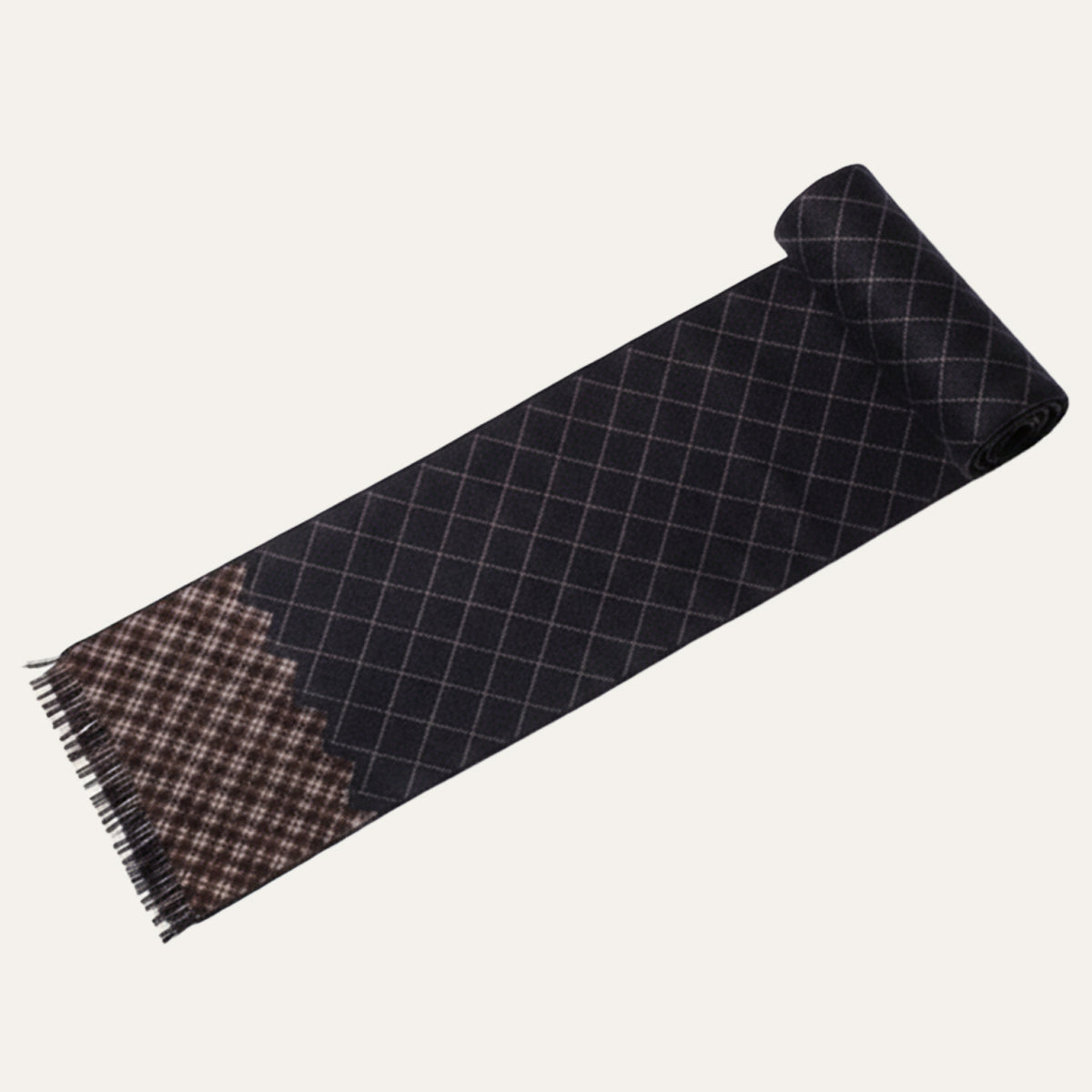 The Champs Élysées Cashmere Merino Scarf for Men - Black