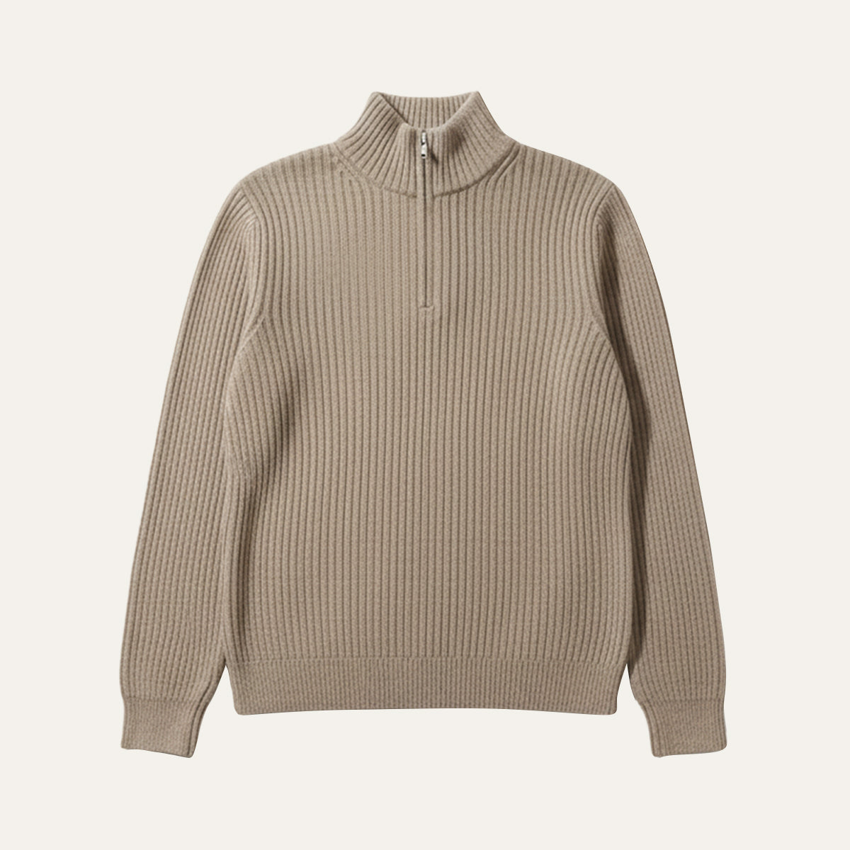 The Edinburgh Men’s Quarter Zip Ribbed Knit Casual Jumper