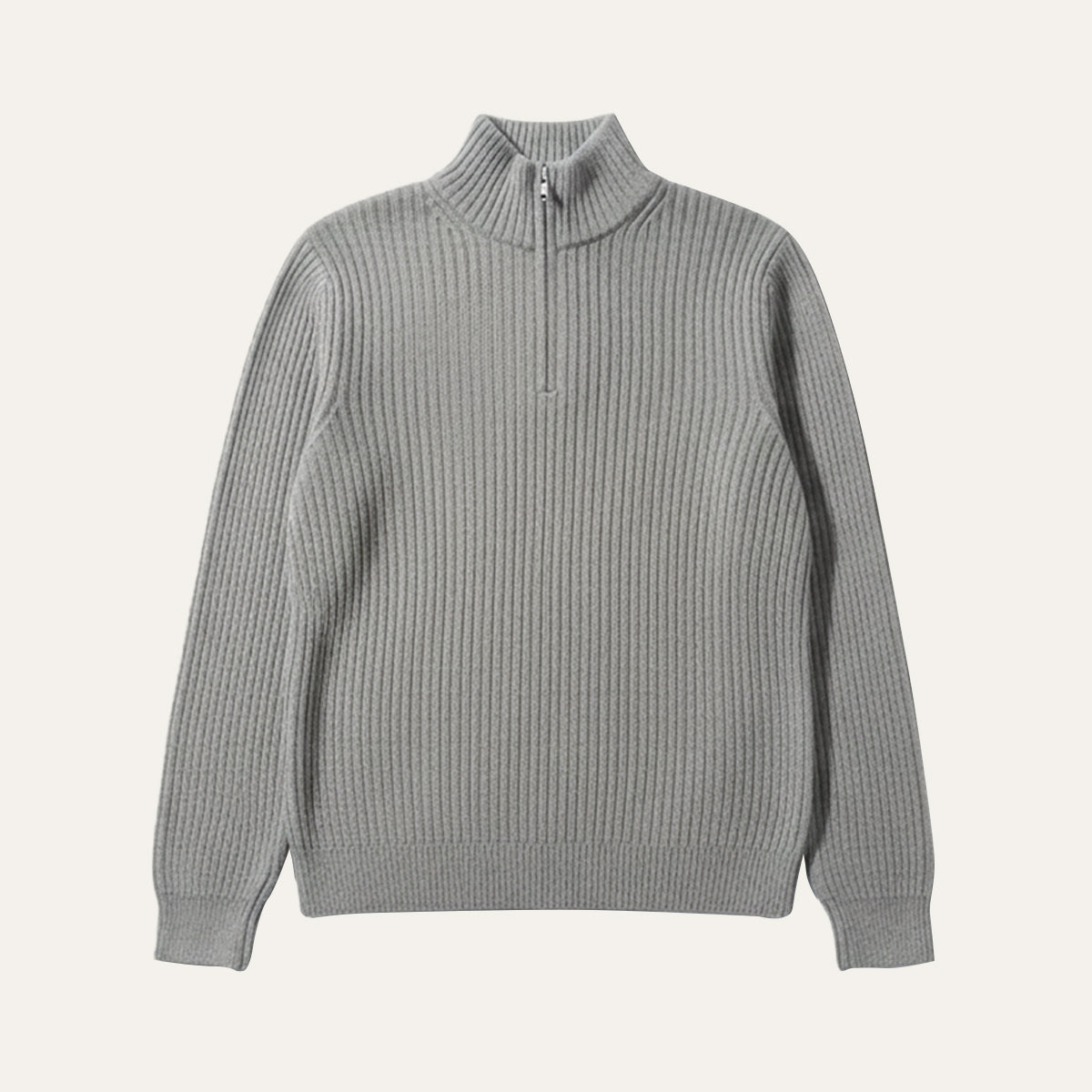 The Edinburgh Men’s Quarter Zip Ribbed Knit Casual Jumper