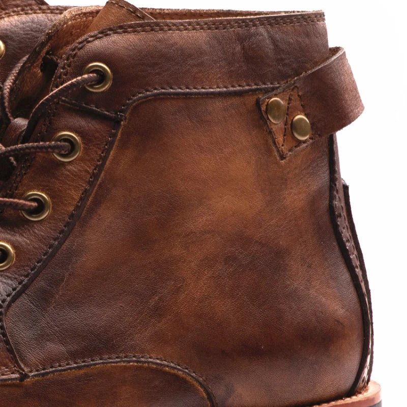 Buckminster | Men’s Vintage Lace-Up Ankle Boots with Rugged Design
