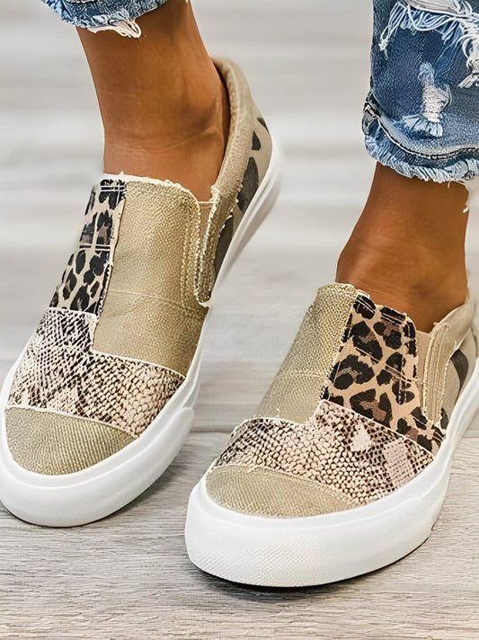 Orinthia | Women’s Animal Print Slip-On Loafers – Lightweight Casual Sneakers