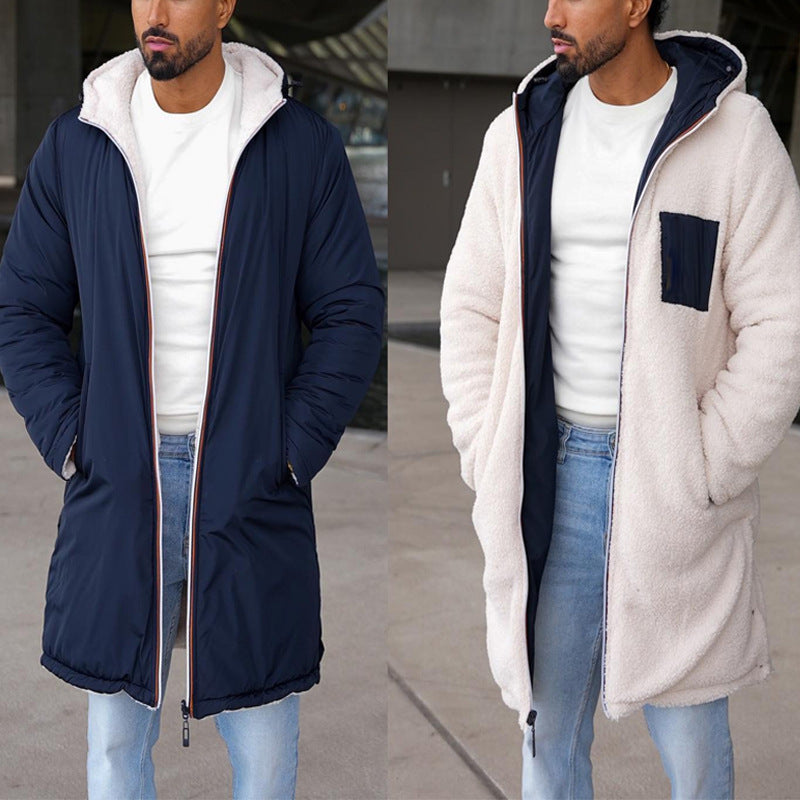 Alaric | Men's Reversible Hooded Coat with Full Zip and Side Pockets – Stylish & Versatile Outerwear for Any Occasion