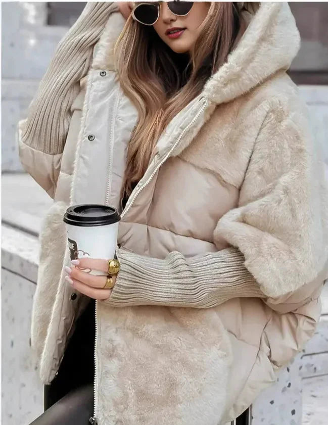 Erin | Women’s Oversized Padded Jacket with Faux Fur Hood and Practical Pockets