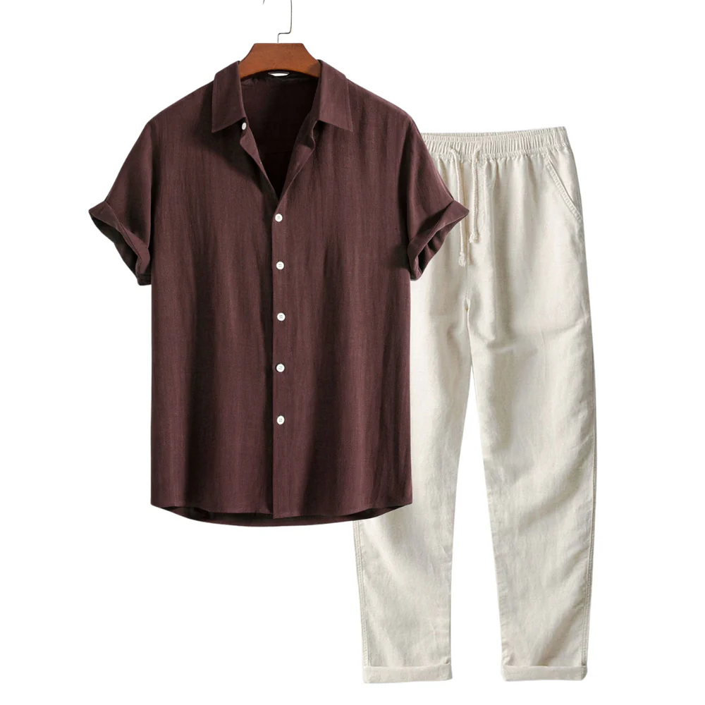 The Amalfi Linen Set – Summer Shirt & Pants for Men