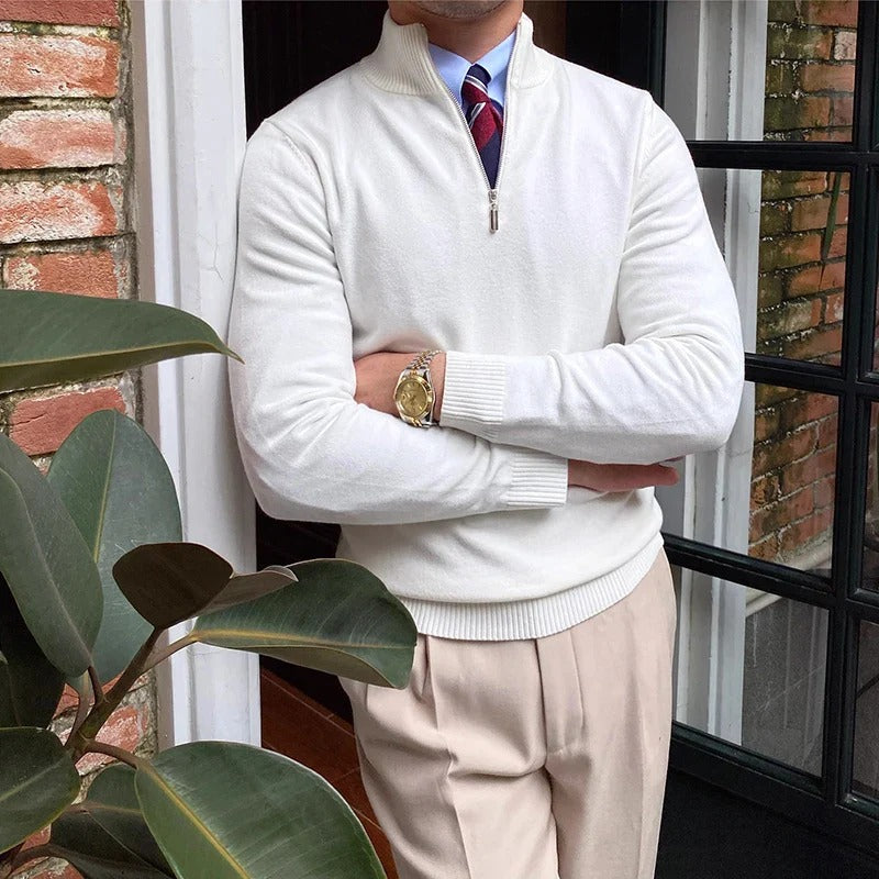The Bronx Modern Quarter Zip Jumper for Men