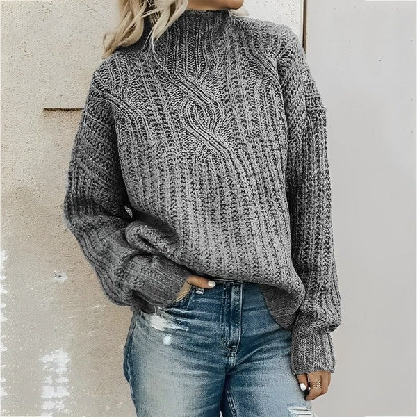 Agatha | Women’s Chunky Knit Sweater with High Neck