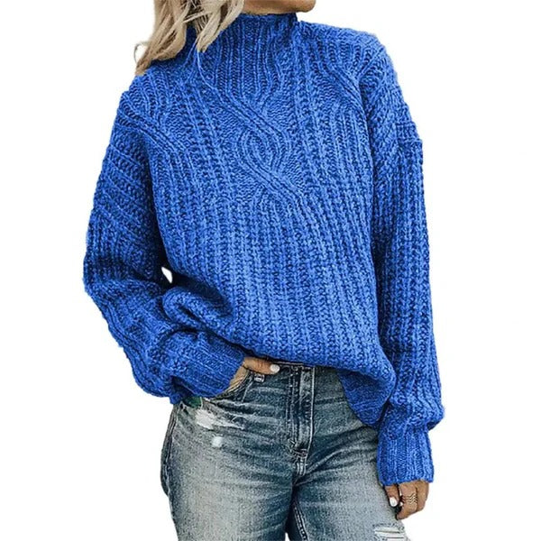 Agatha | Women’s Chunky Knit Sweater with High Neck