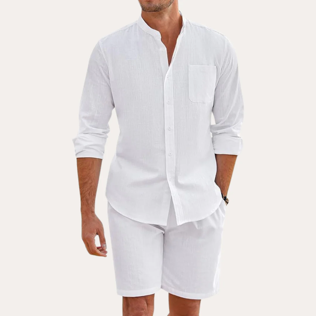 The Algrave Linen Set – Summer Co Ord for Men