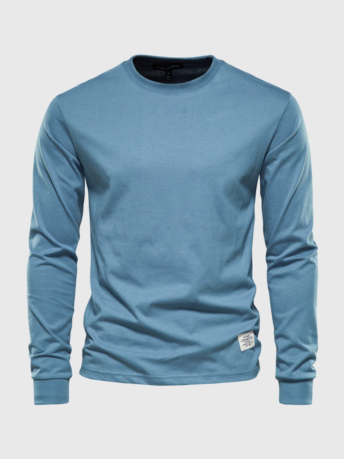 Oscar | Men’s Classic Cotton Round Neck Sweatshirt – Solid Colour Casual Pullover