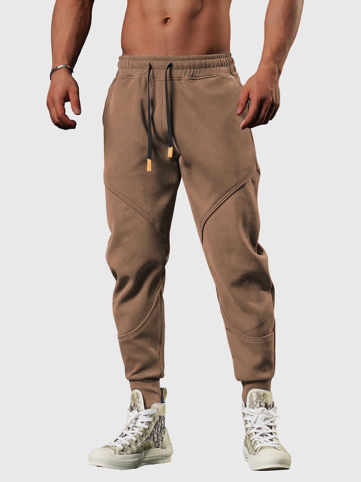 Manuel | Men's High-Waist Joggers with Side Pockets and Adjustable Drawstring – Style and Comfort for Everyday Wear