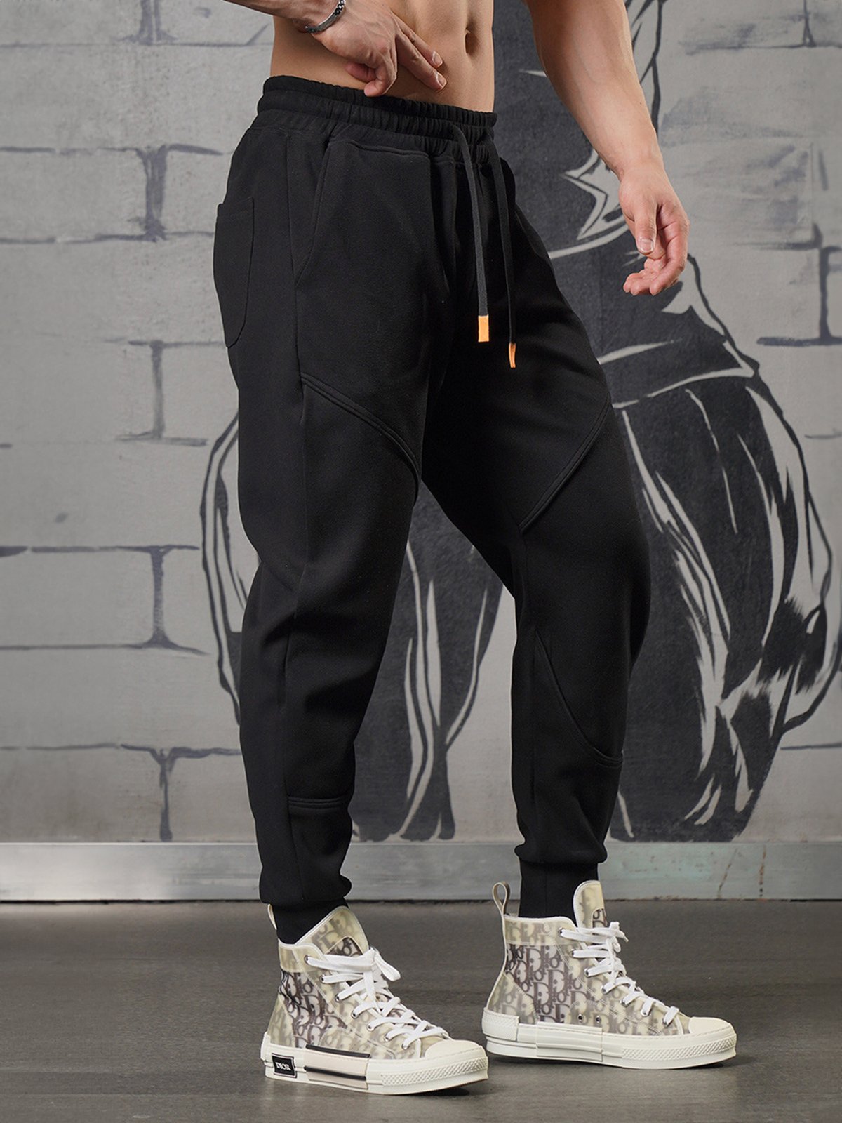 Manuel | Men's High-Waist Joggers with Side Pockets and Adjustable Drawstring – Style and Comfort for Everyday Wear