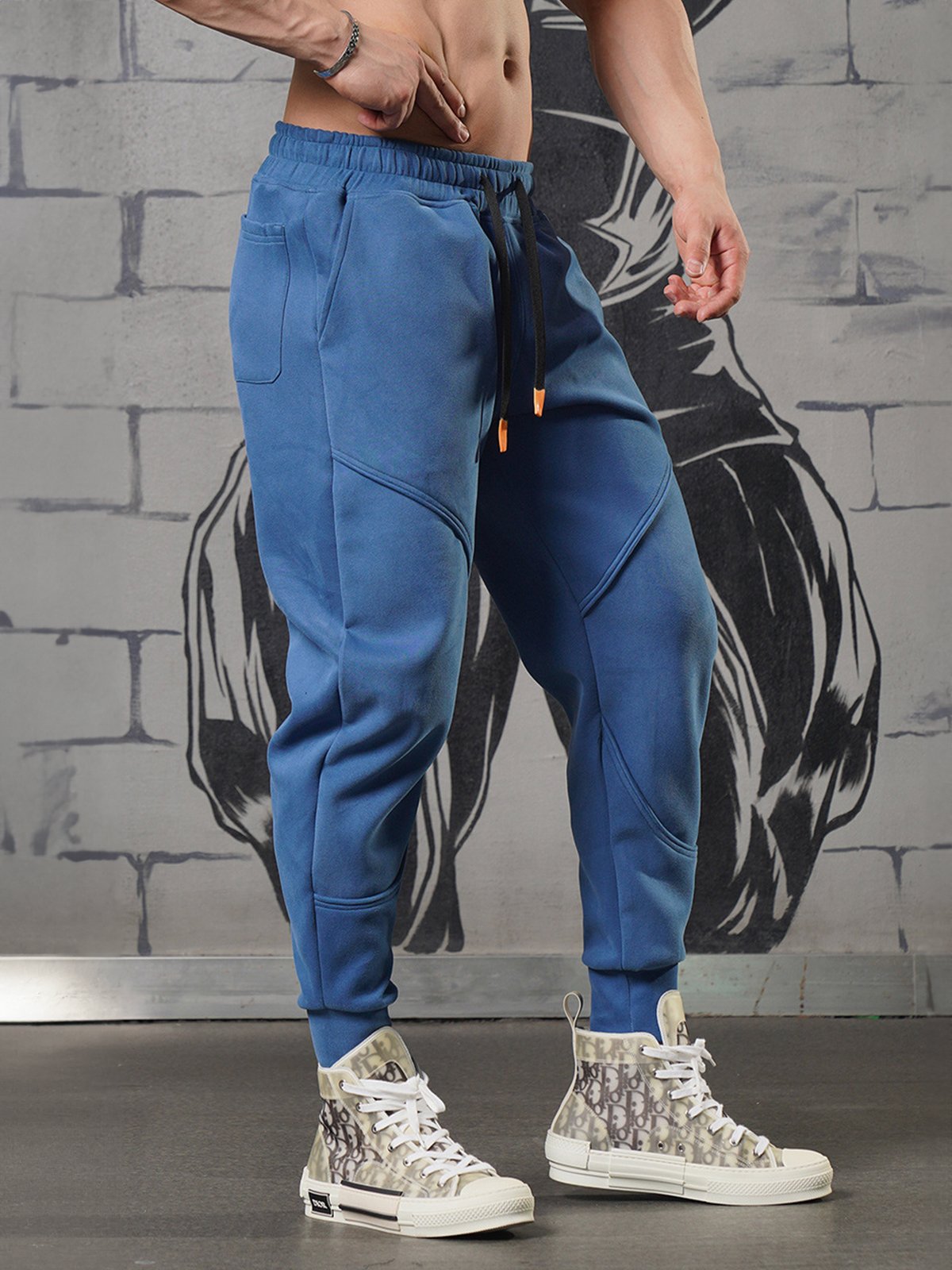 Manuel | Men's High-Waist Joggers with Side Pockets and Adjustable Drawstring – Style and Comfort for Everyday Wear