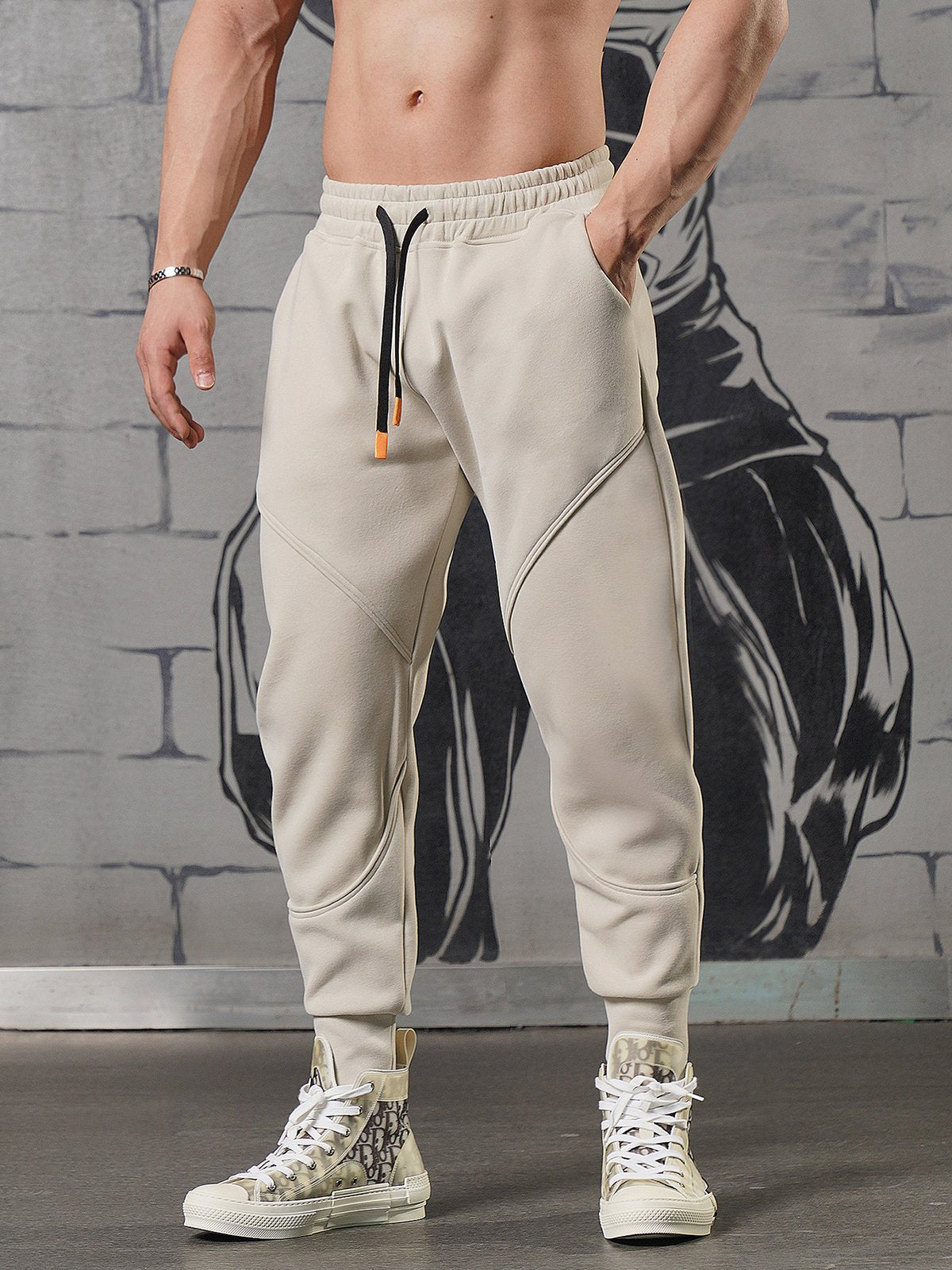 Manuel | Men's High-Waist Joggers with Side Pockets and Adjustable Drawstring – Style and Comfort for Everyday Wear