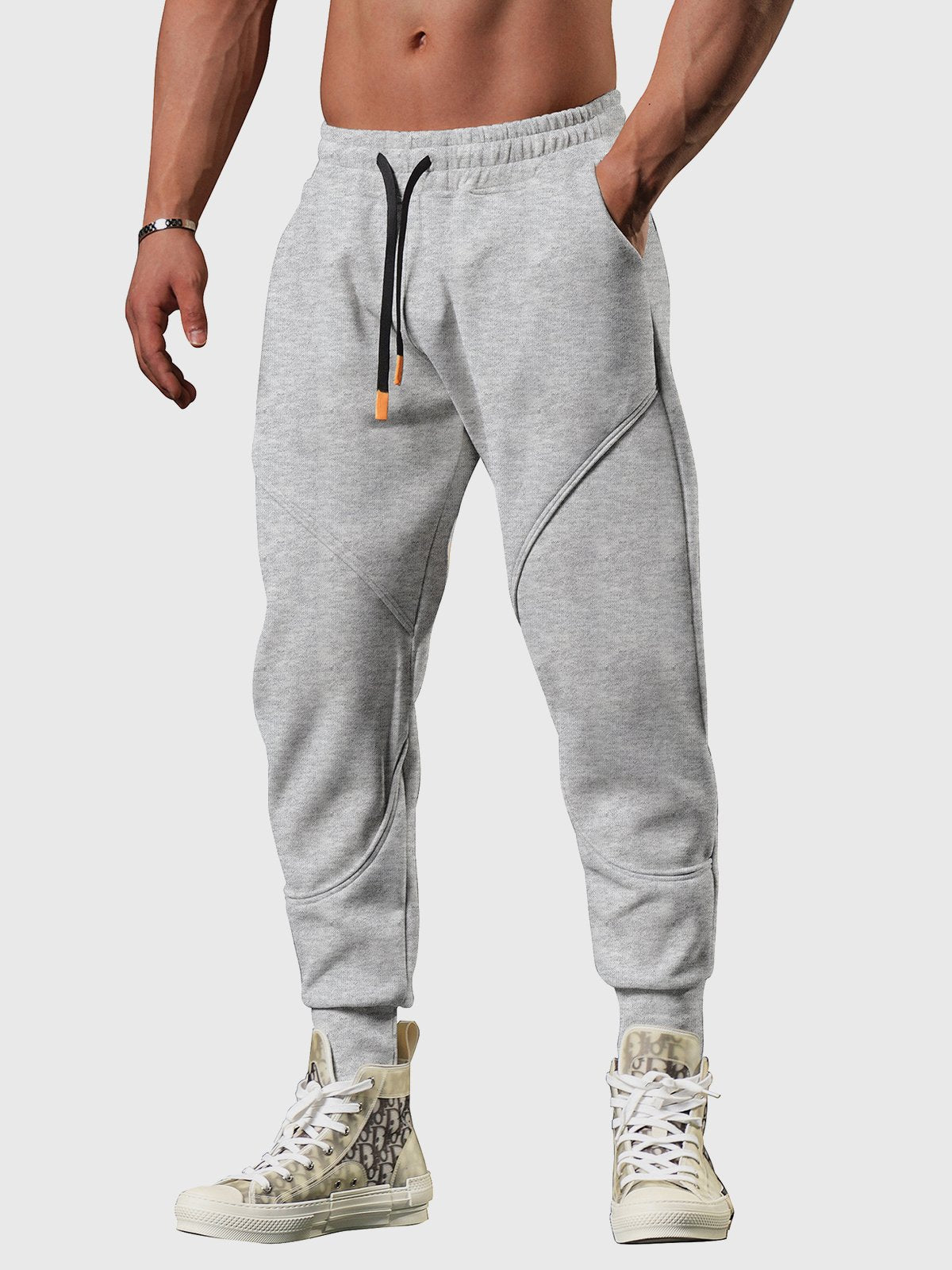 Manuel | Men's High-Waist Joggers with Side Pockets and Adjustable Drawstring – Style and Comfort for Everyday Wear