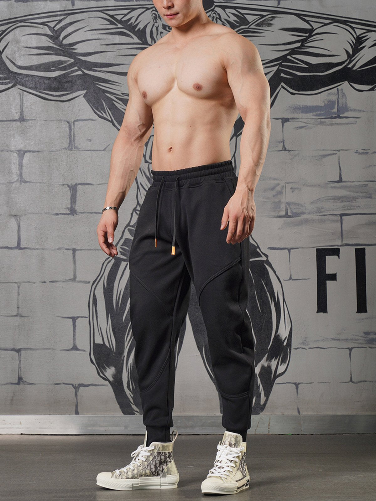 Manuel | Men's High-Waist Joggers with Side Pockets and Adjustable Drawstring – Style and Comfort for Everyday Wear