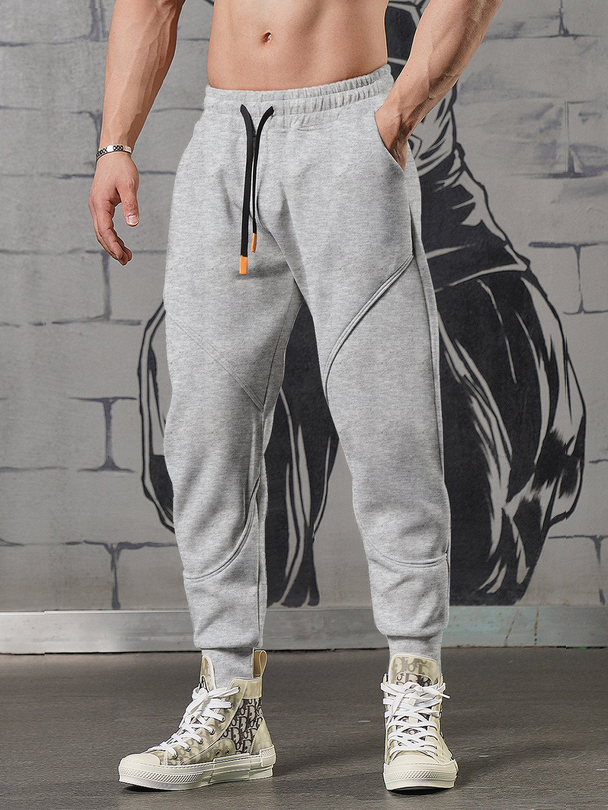 Manuel | Men's High-Waist Joggers with Side Pockets and Adjustable Drawstring – Style and Comfort for Everyday Wear