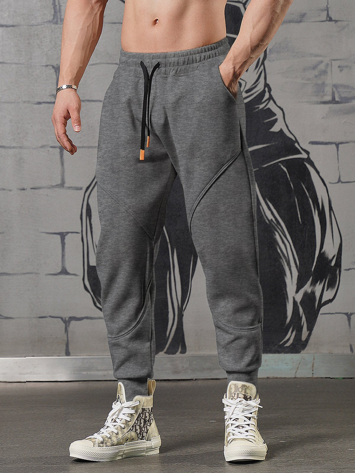 Manuel | Men's High-Waist Joggers with Side Pockets and Adjustable Drawstring – Style and Comfort for Everyday Wear