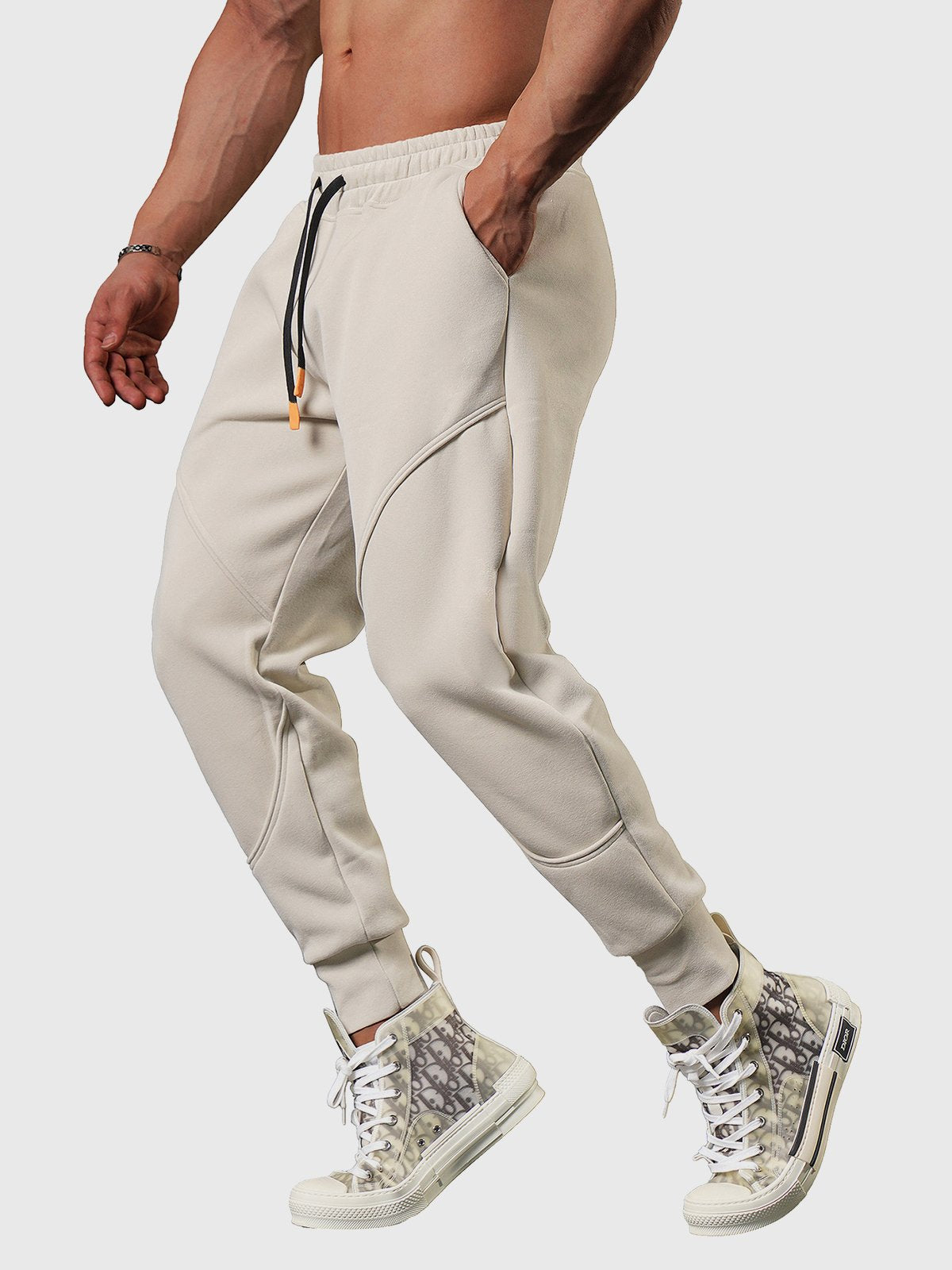 Manuel | Men's High-Waist Joggers with Side Pockets and Adjustable Drawstring – Style and Comfort for Everyday Wear