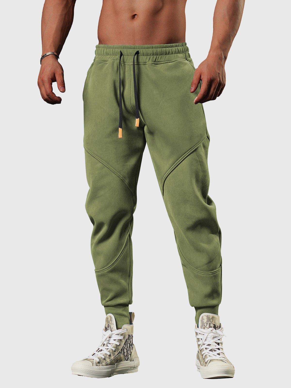 Manuel | Men's High-Waist Joggers with Side Pockets and Adjustable Drawstring – Style and Comfort for Everyday Wear