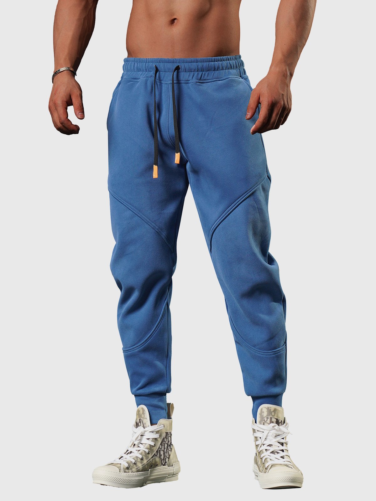 Manuel | Men's High-Waist Joggers with Side Pockets and Adjustable Drawstring – Style and Comfort for Everyday Wear