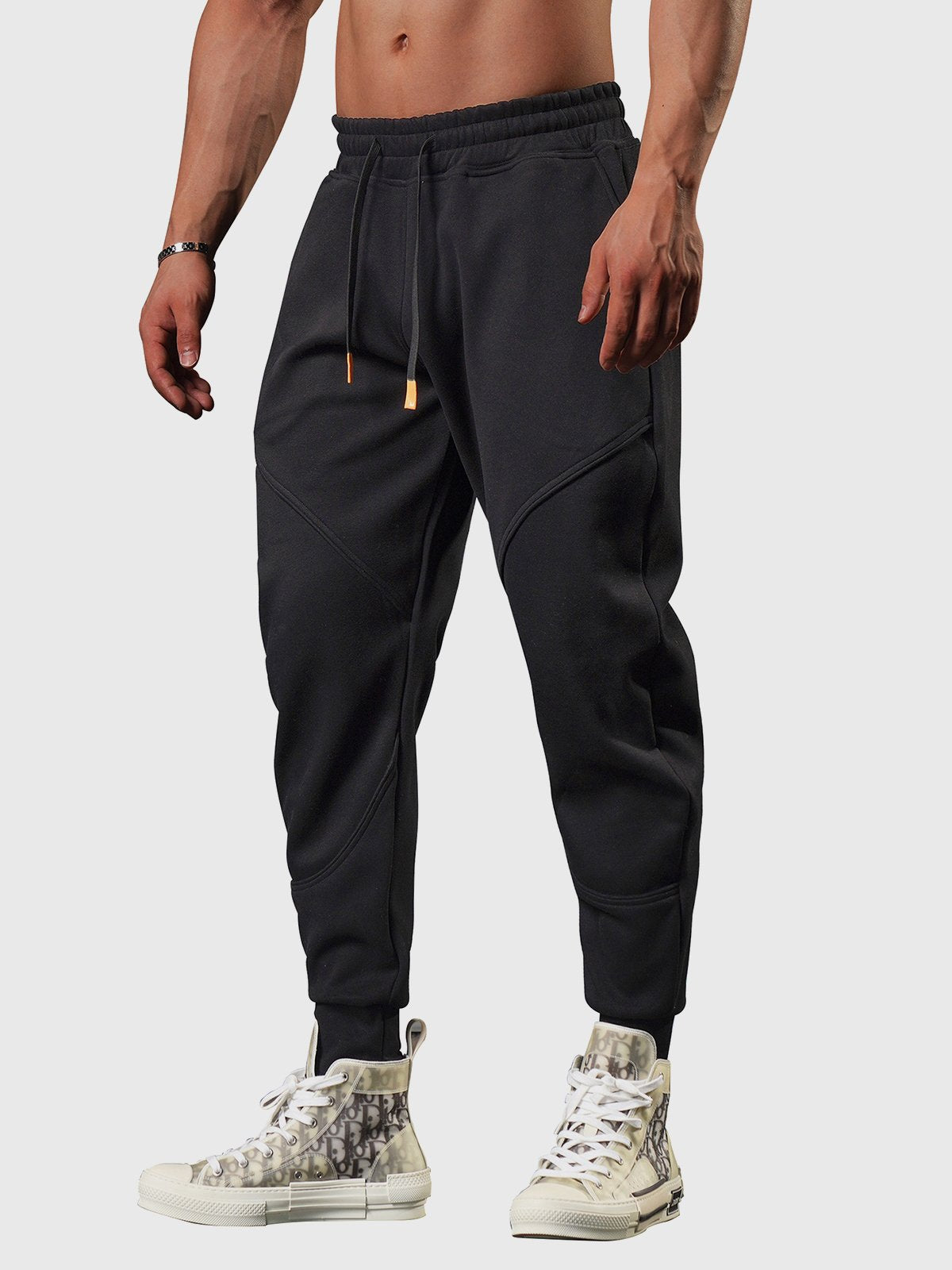 Manuel | Men's High-Waist Joggers with Side Pockets and Adjustable Drawstring – Style and Comfort for Everyday Wear