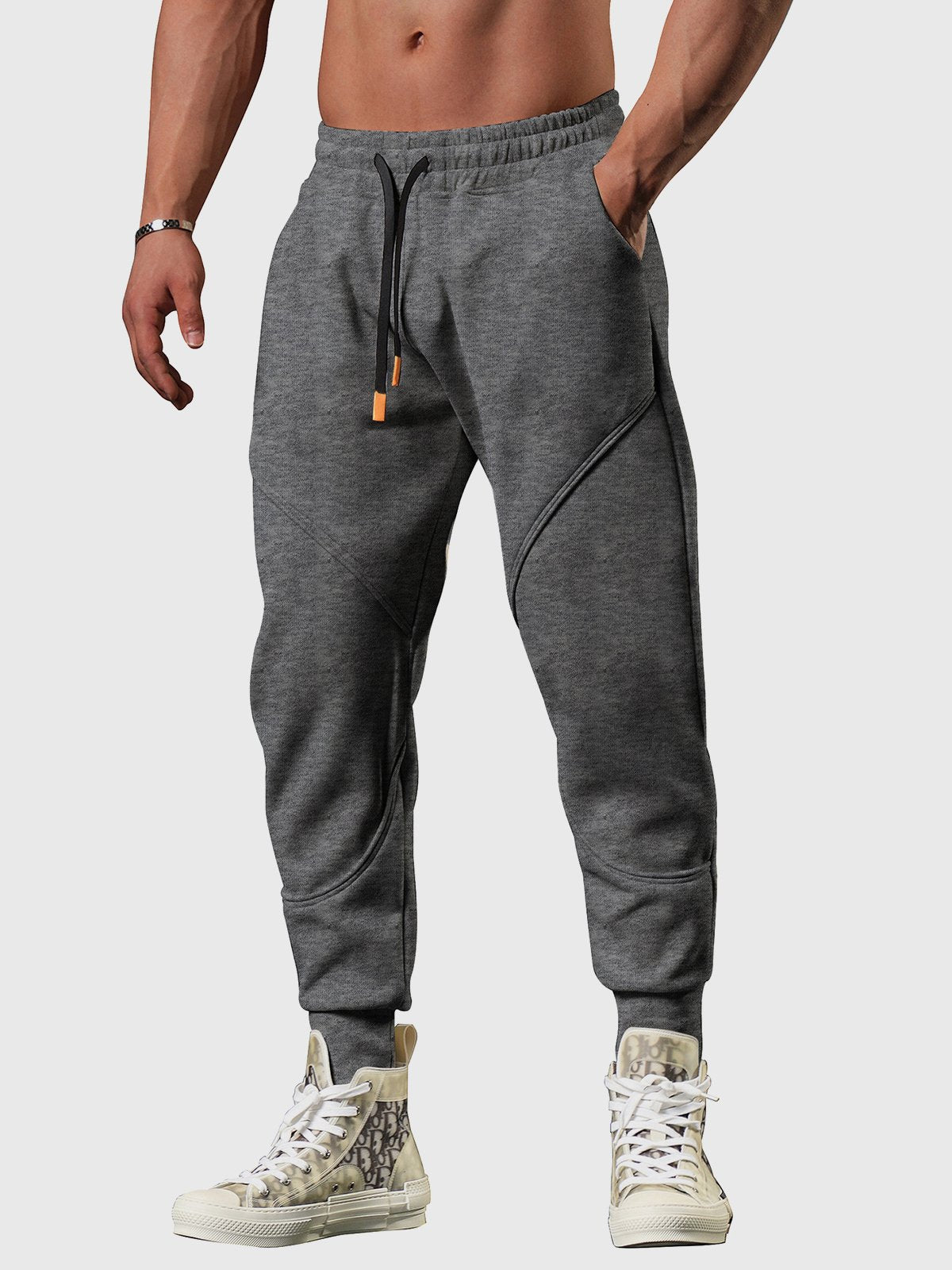 Manuel | Men's High-Waist Joggers with Side Pockets and Adjustable Drawstring – Style and Comfort for Everyday Wear