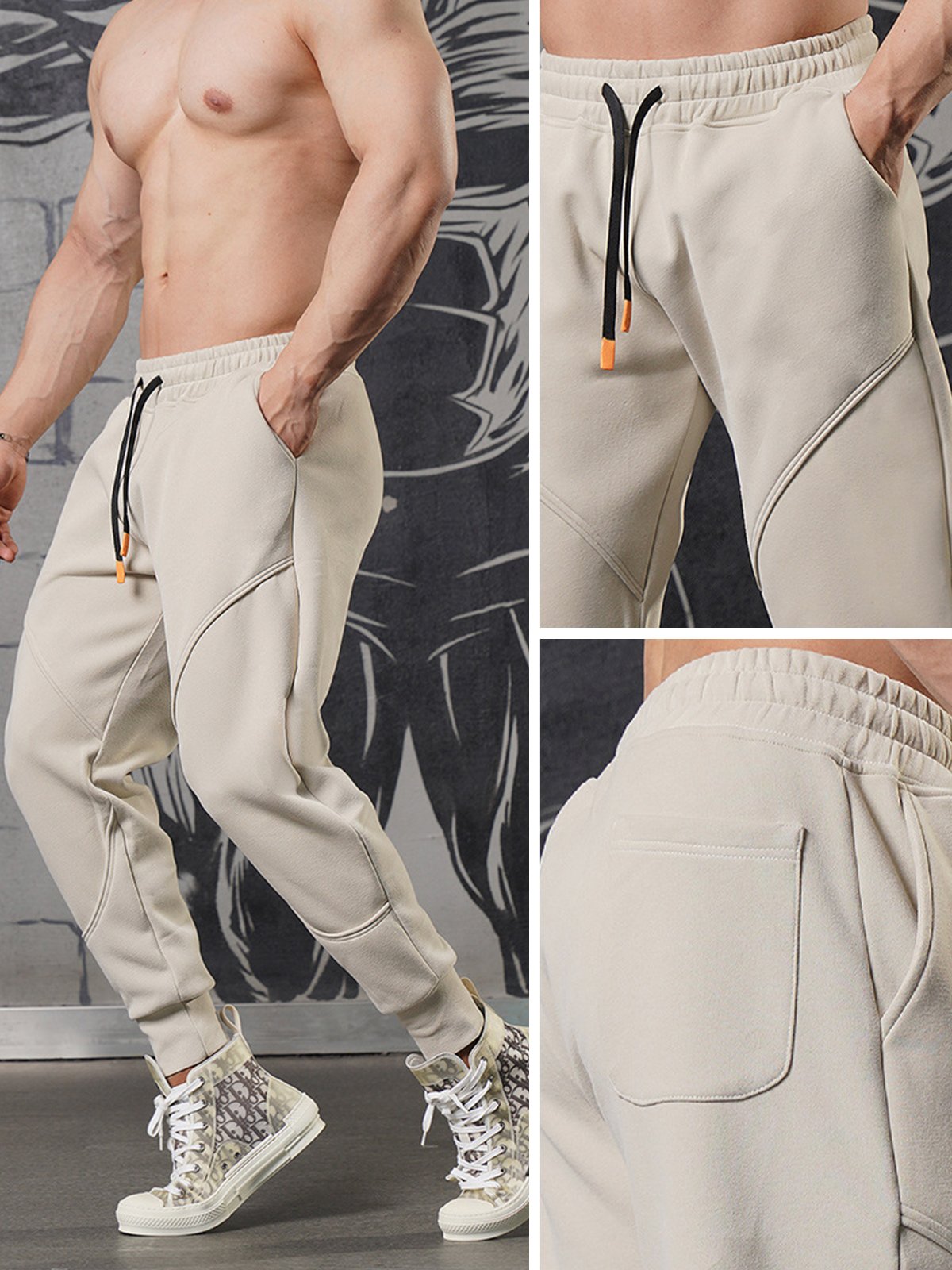 Manuel | Men's High-Waist Joggers with Side Pockets and Adjustable Drawstring – Style and Comfort for Everyday Wear