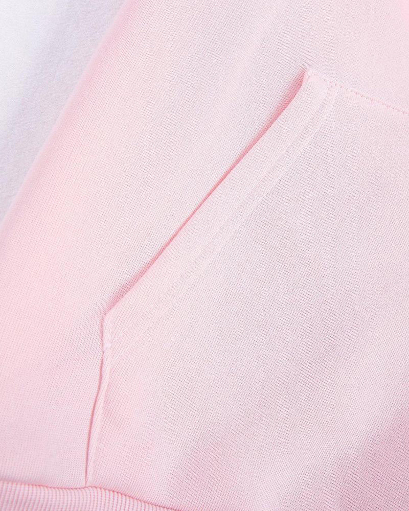 Carina | Women’s Pink Partial Buttoned Drawstring Hoodie Jacket