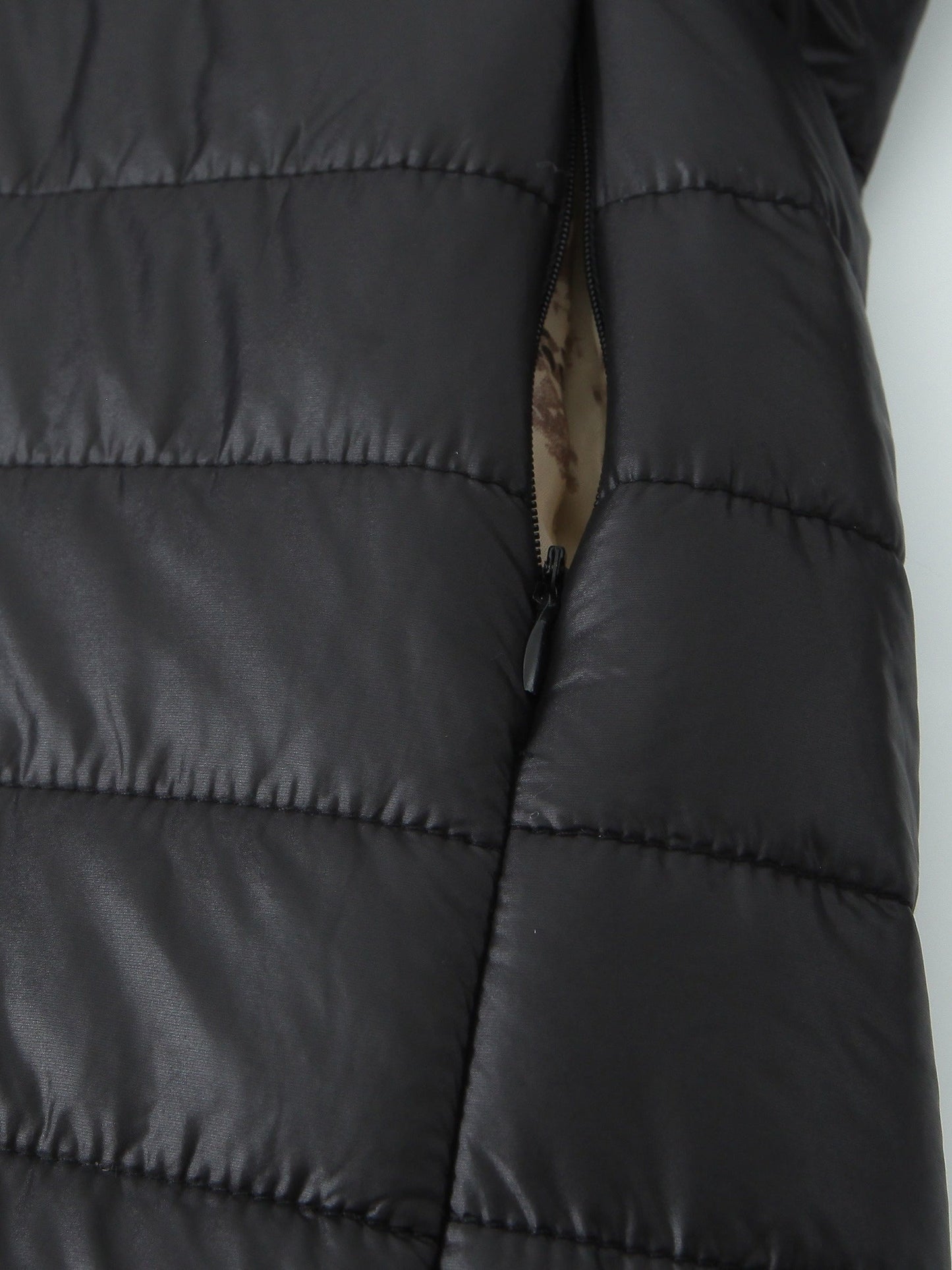 Macy | Women's Black Quilted Fleece-Lined Hooded Jacket with Zip