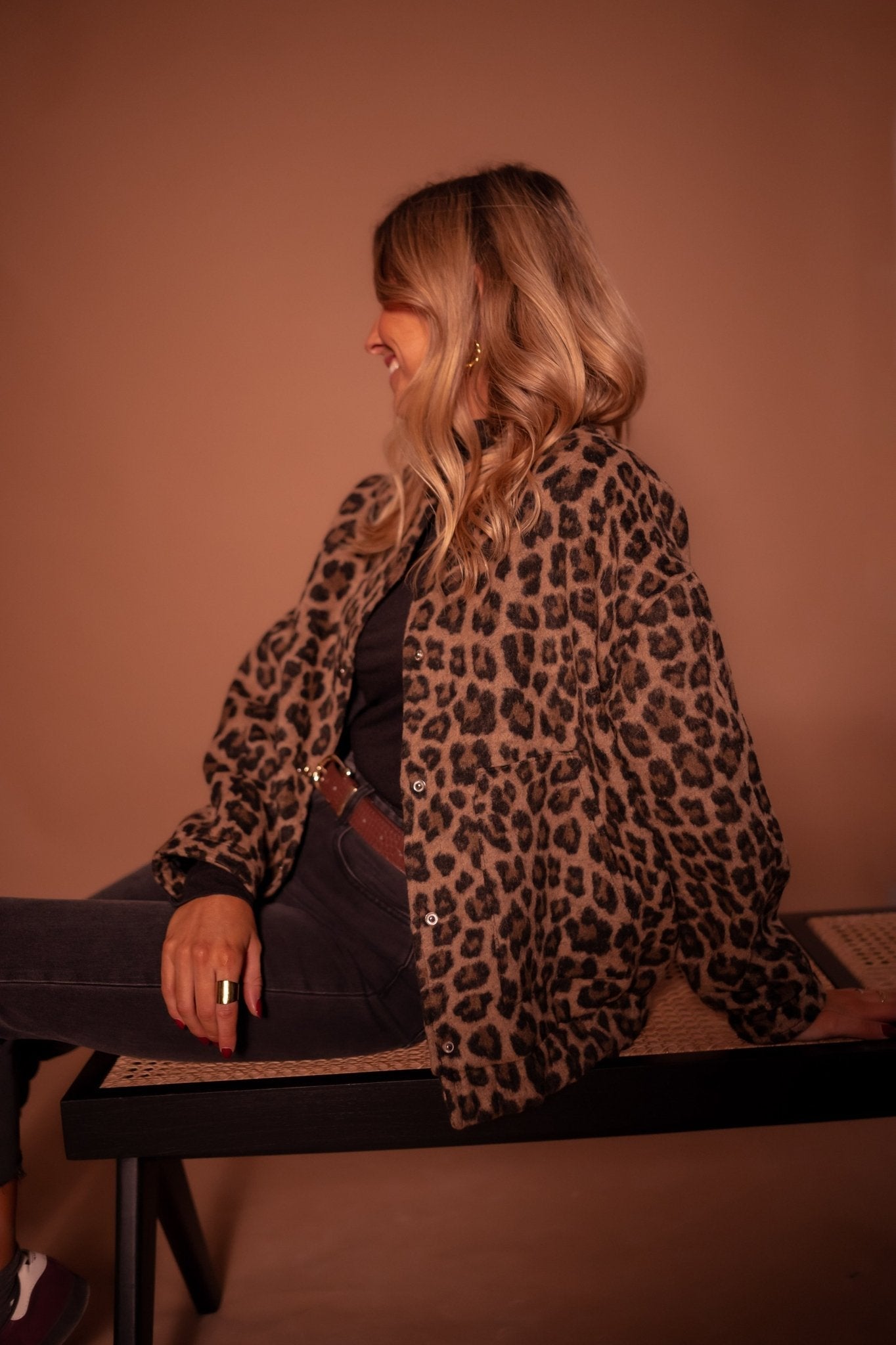 Easterina | Women's Leopard Print Button-Up Jacket for Effortless Style