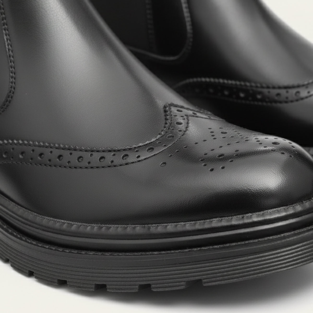 The Eastbourne Men's Smart Brogue Leather Chelsea Boots