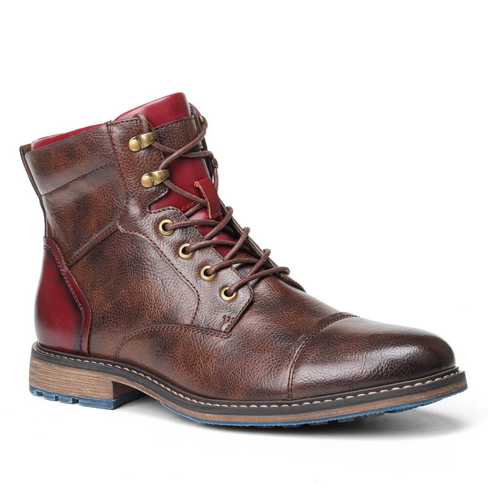 Ilmar | Men's Handcrafted Premium Oxford Boots with Lace-Up & Side Zipper