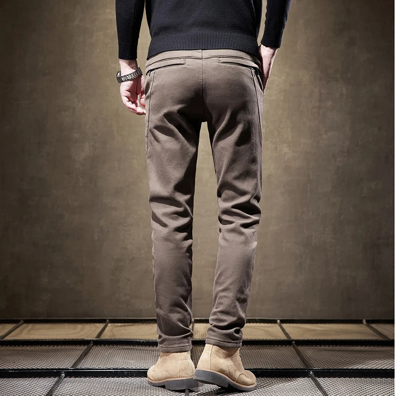 Wycliffe | Men’s Slim Fit Corduroy Work Trousers with Fleece Lining