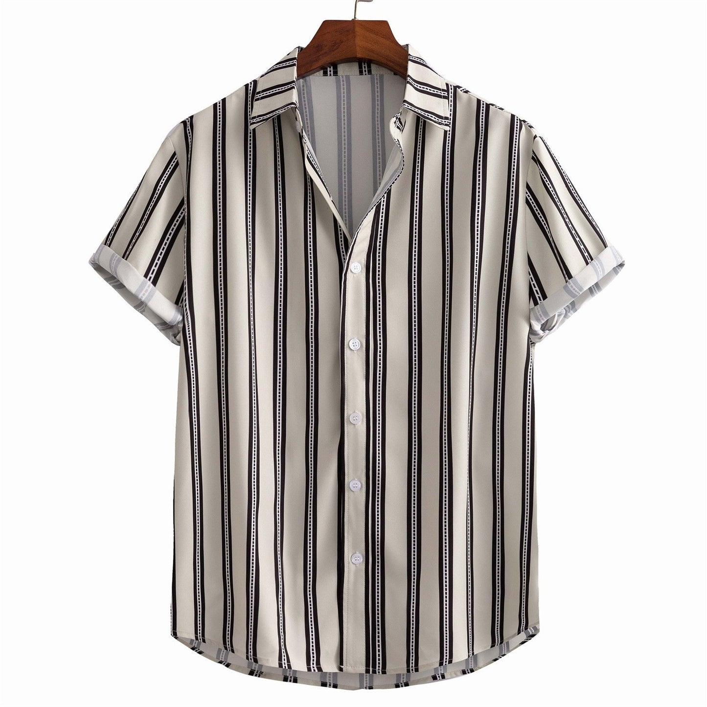 Benedric | Striped Lapel Polo – Short‑Sleeve Summer Classic