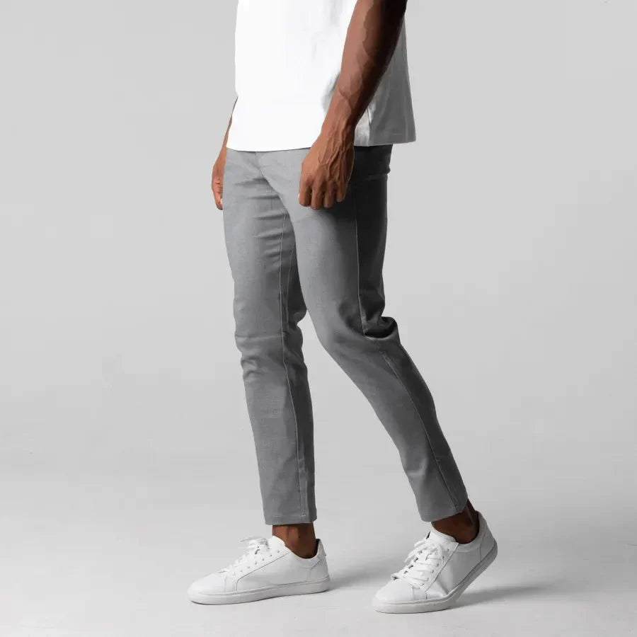 Christian | Men’s Slim-Leg Chino Trousers in Solid Colour