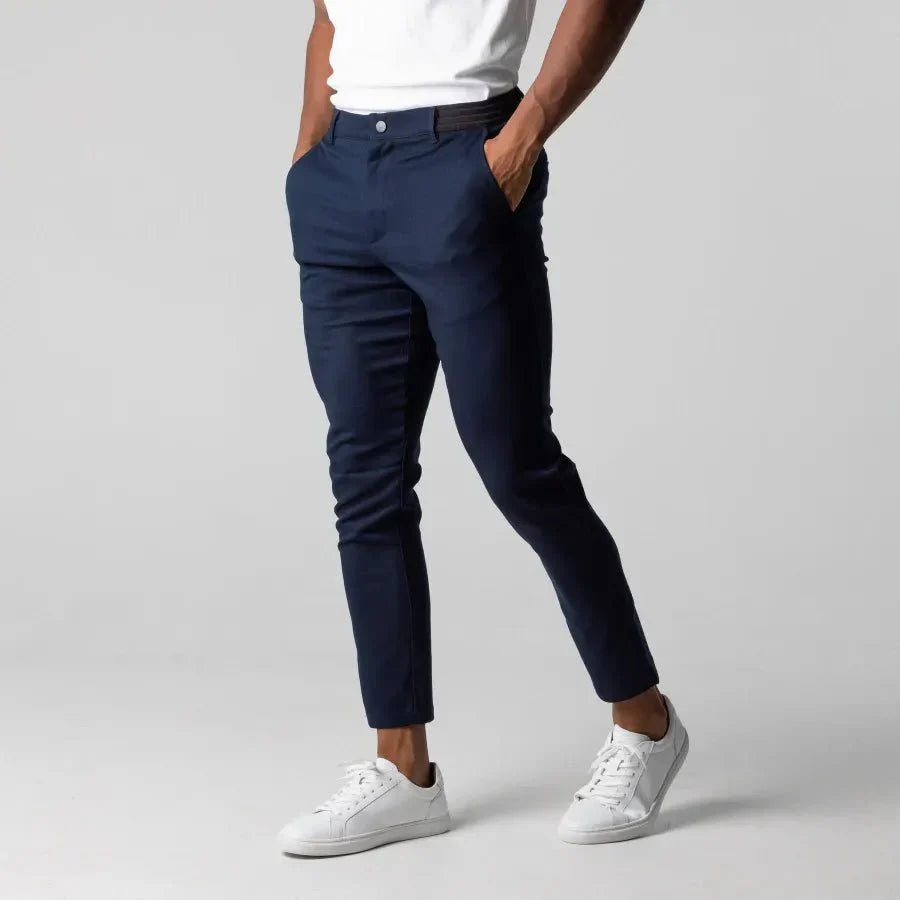 Christian | Men’s Slim-Leg Chino Trousers in Solid Colour