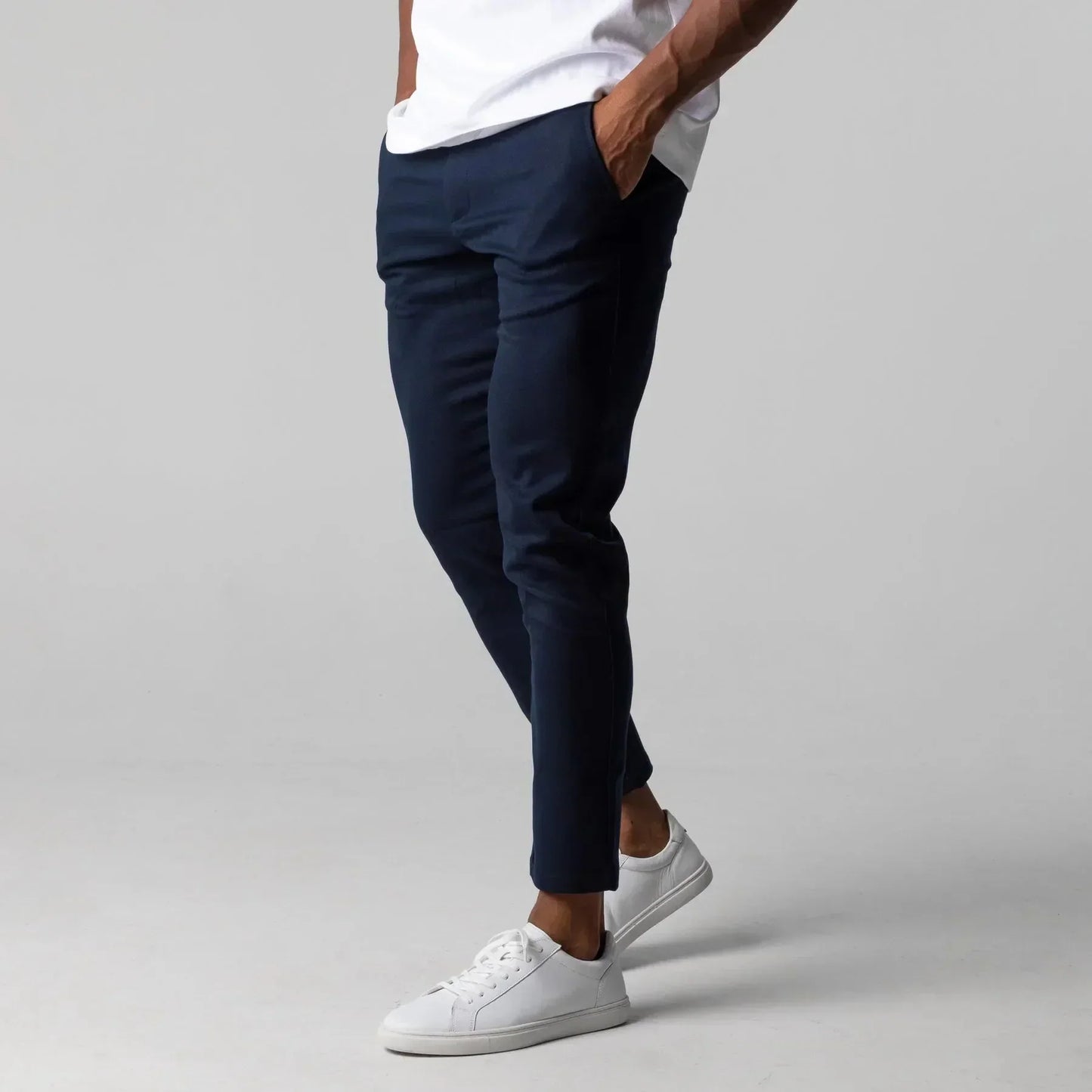 Christian | Men’s Slim-Leg Chino Trousers in Solid Colour