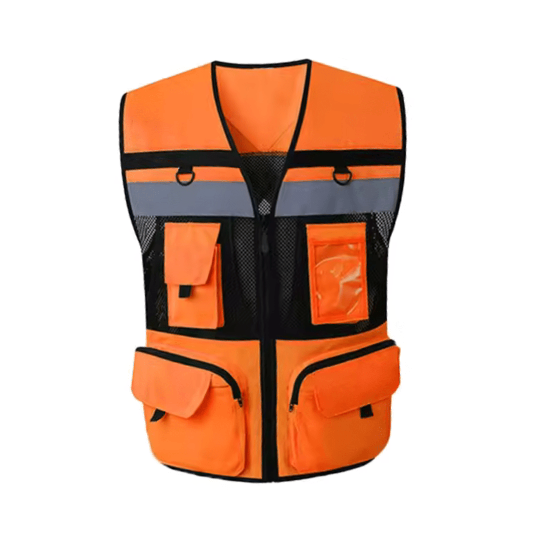 Kilian | Unisex V Neck Mesh Multi-Pocket Reflective Safety Vest