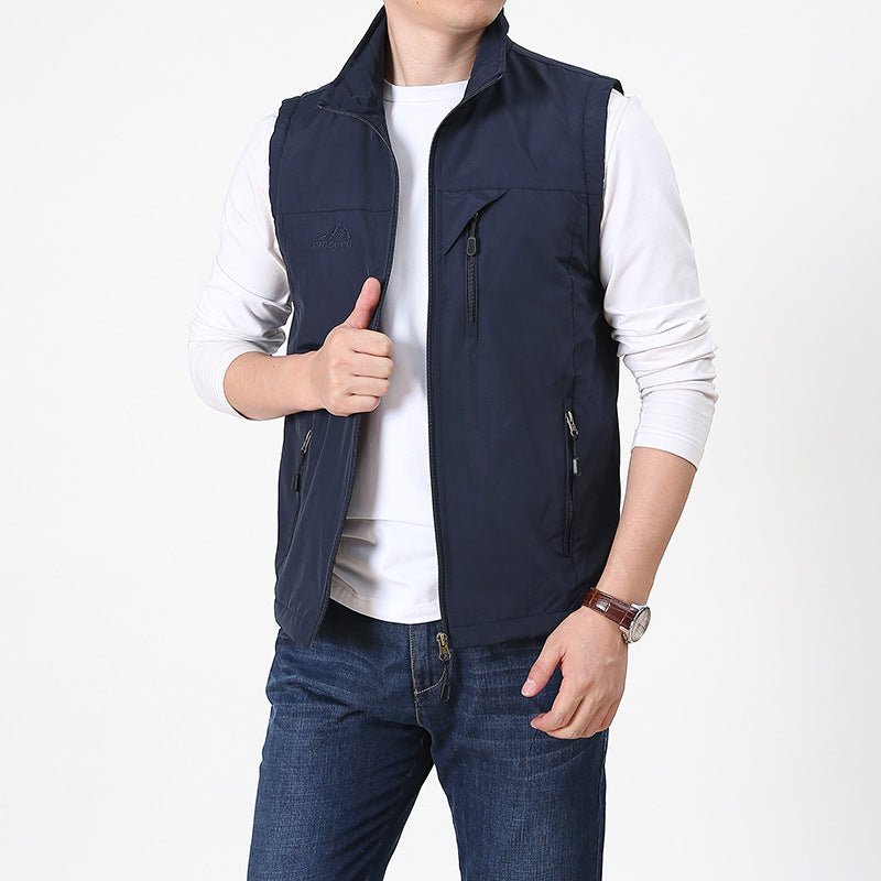 Brett | Men’s Transitional Vest with Stand-Up Collar – Lightweight, Zipped & Functional Gilet