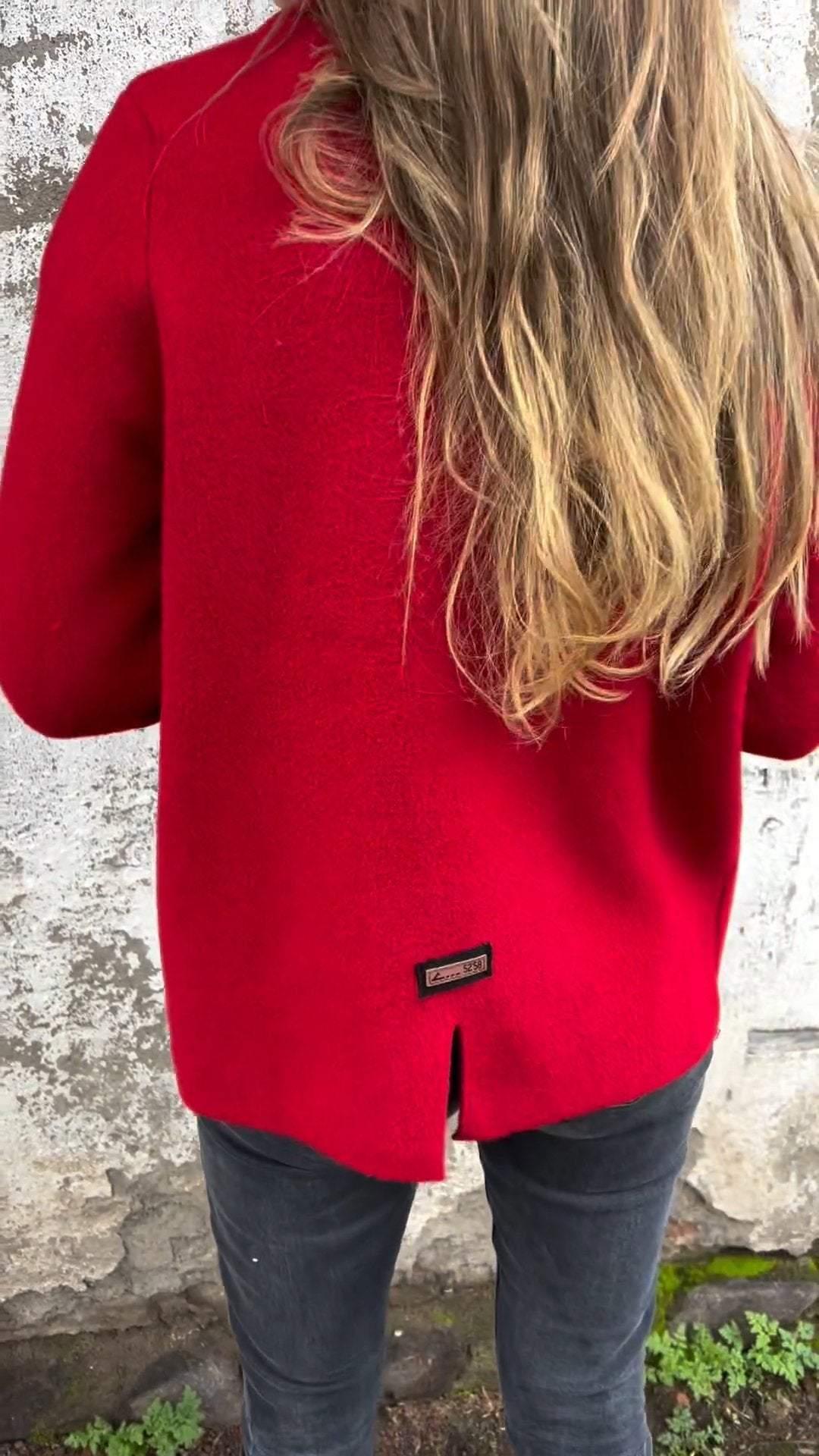 Eadwynn | Women’s Elegant Thick Cardigan with Lapel Collar and Side Pockets