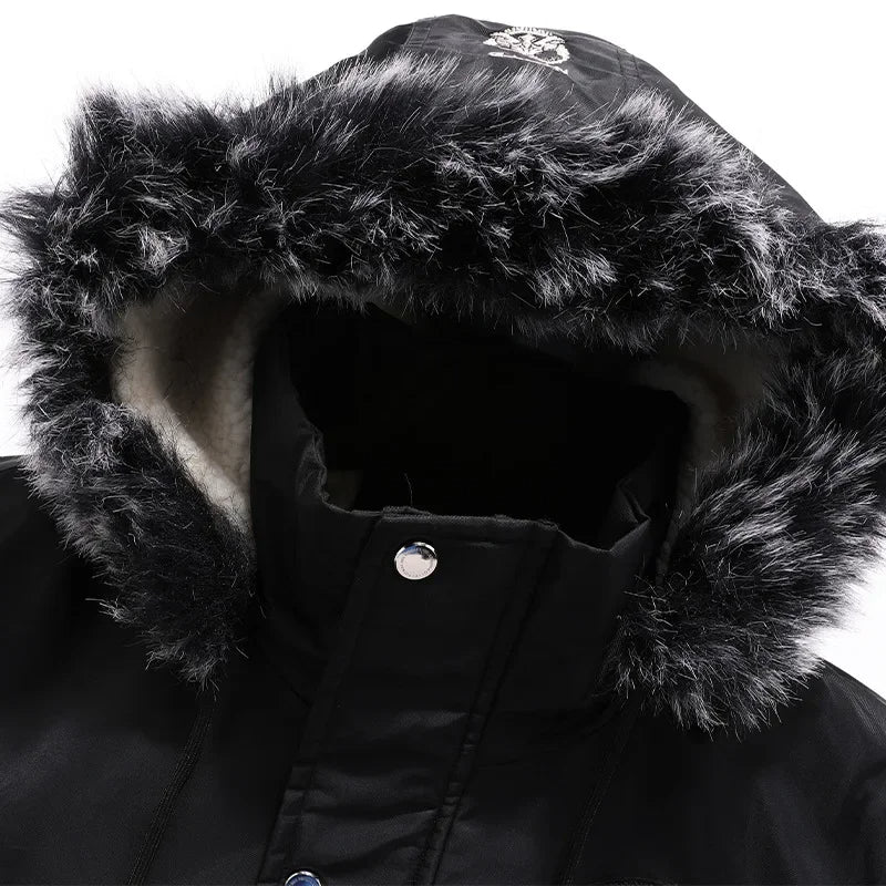 Fernian | Waterproof Winter Jacket for Men with Fleece Lining and Faux Fur Hood